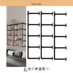 Industrial Pipe Shelf Brackets Wall Mount