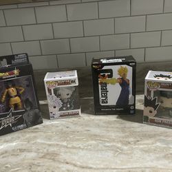 4 Anime Figures completely Fresh Unused And Unopened -No Delivery
