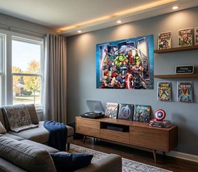 Marvel Avengers Comic Art 3D Poster Print desktop table cover mat