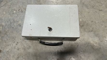 Lock box with key.