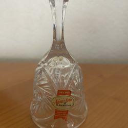 Vintage Collectible Anna Hutte Bleikristall 24% Lead Crystal Bell 5”h Made In Germany, in Excellent Condition 