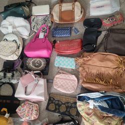Lot of 85 mixed of womens bags / purses / wallets - pre-owned + new - loungefly - michael Kors & more