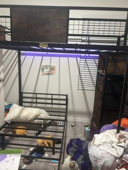Full over twin loft bunk bed