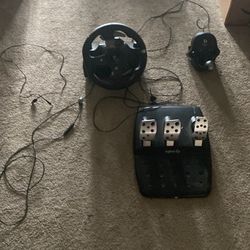 Xbox Staring Wheel And Accessories