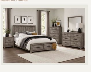 Brand New 3 Piece Cal King Bed Frame Set with Storage