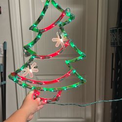 Window Christmas Tree Light Up Decor