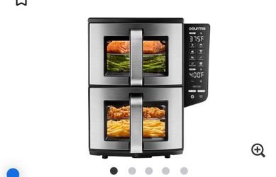Gourmia 11-QT. Dual Basket Air Fryer with Smart Finish & 4-Layer Cooking