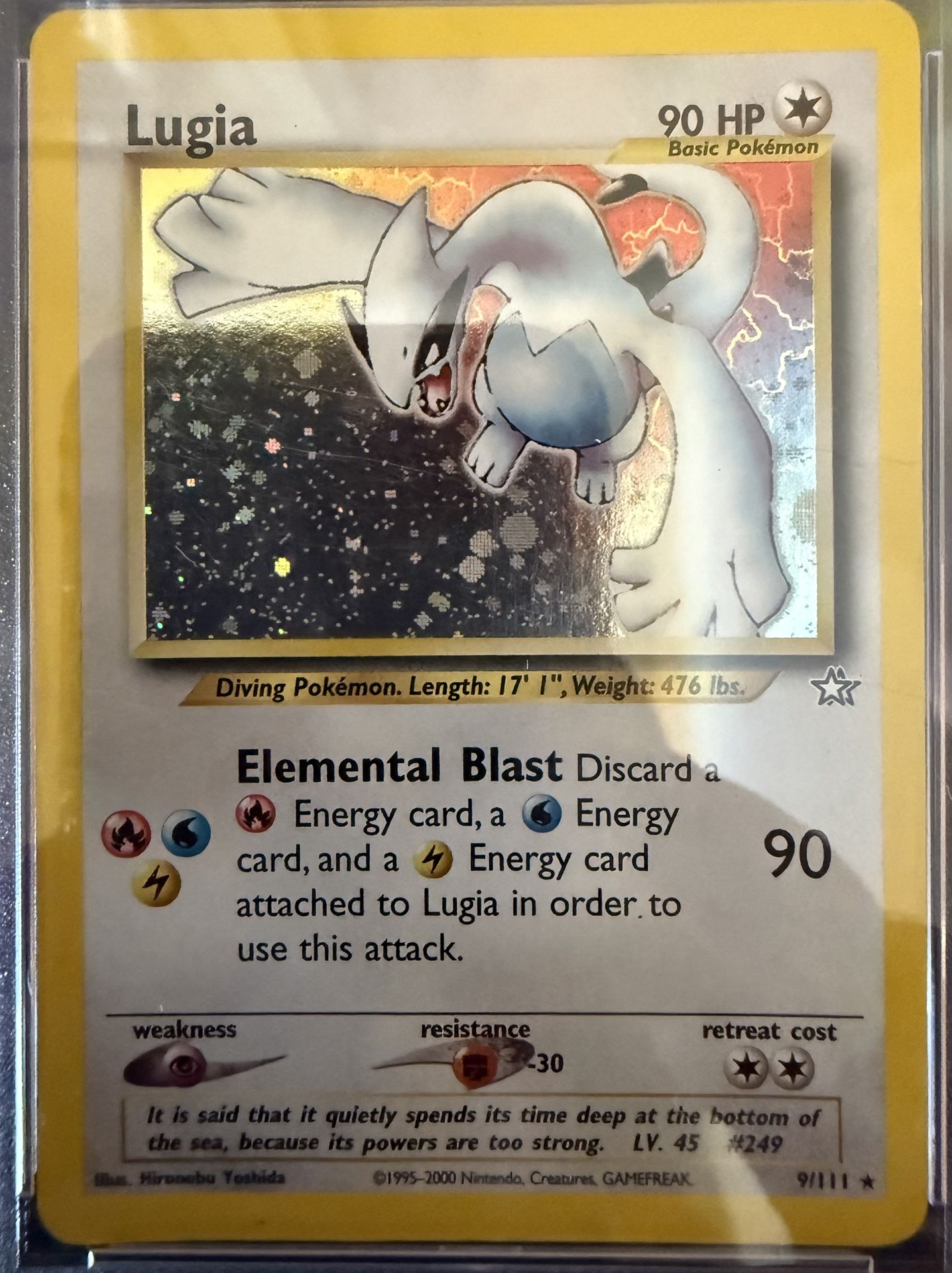 Lugia 9/111 Neo Genesis Holo Rare Vintage Pokemon Card 2000
