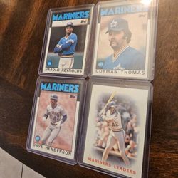 Seattle Mariners Eighty Six Topps Baseball Cards Team Set 