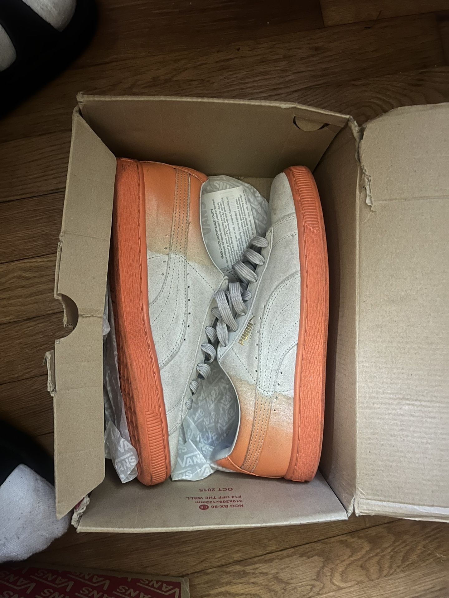 Orange And Gray Puma Samba’s