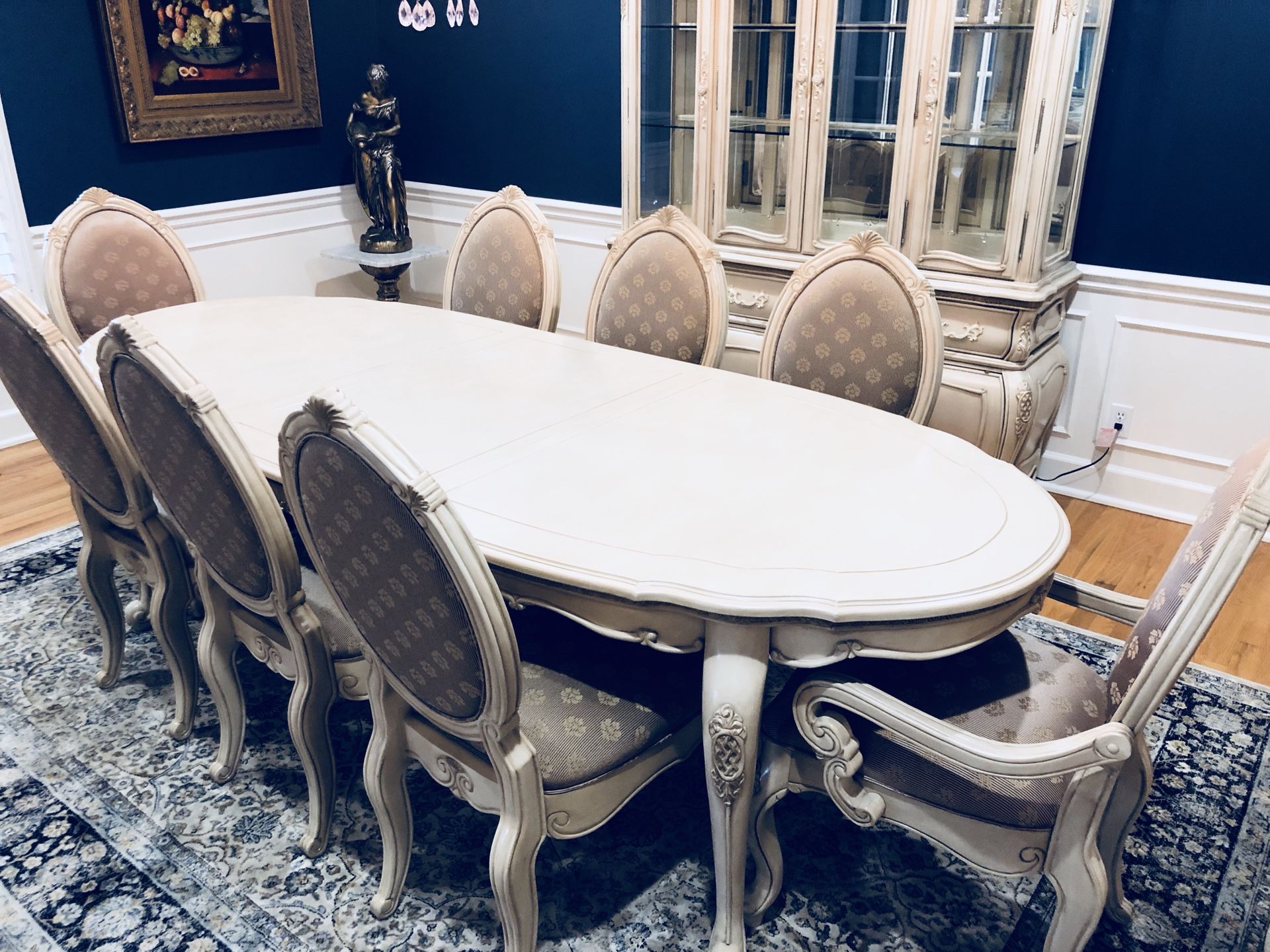 Gorgeous Formal Dining Table, 8 Chairs, and China Buffet