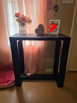 Black Wood Console Entry Table