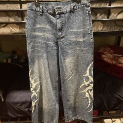 Supermade Washed Print Straight Jeans