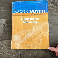 Saxon Math Course 3 Solutions manual Used