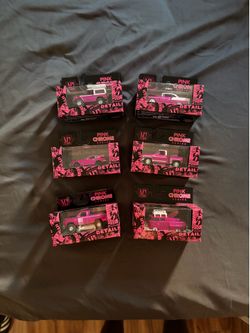 M2 Machines Pink Chrome Series 1:64 Die-Cast Set of 6