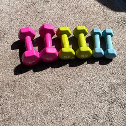 Neoprene Dumbbell Set for Women & Kids  3-5-8 LB 