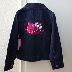 New, Hello Kitty Jean Jacket, Size 5