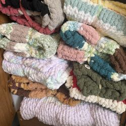 Handmade Knit Soft Blankets