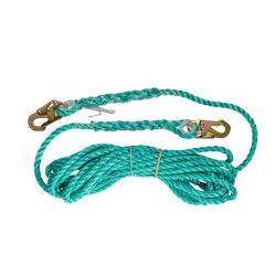 Vertical Rope Lifeline with Two (2) Snap Hooks