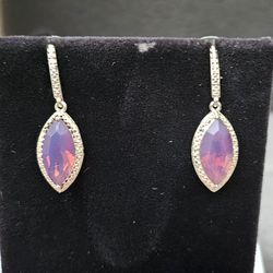 Genuine Swarovski Purple Earrings 