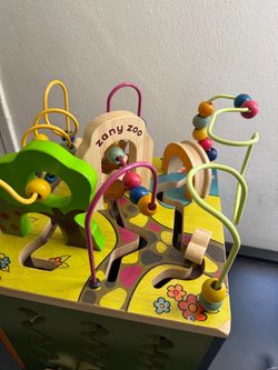 Wooden activity cube