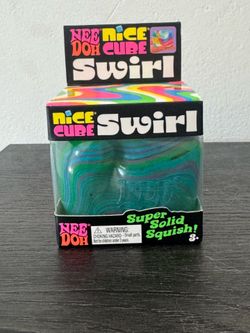 Needoh Nice Cube Swirl - Green, Blue Purple
