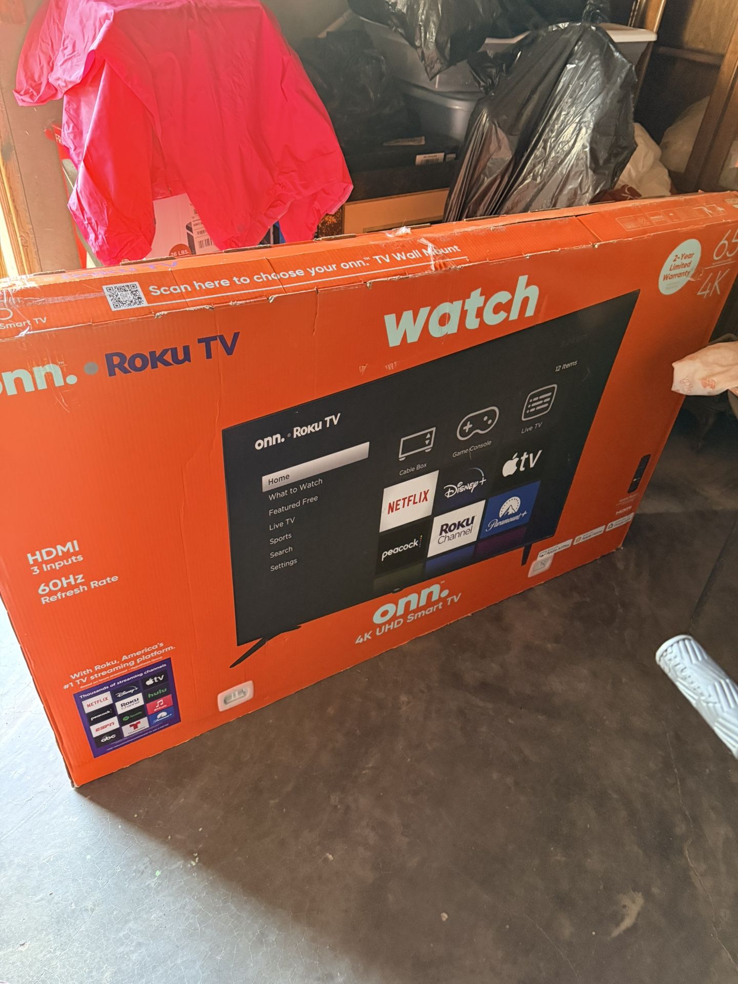 ONN ROKU 65” TV