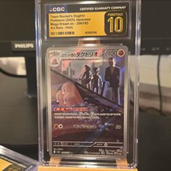 Team Rocket's Dugtrio CGC Pristine 10 Pokemon Card