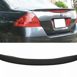 Fits 06-07 Honda Accord 4Dr OE Factory Style Trunk Spoiler Unpainted Black ABS