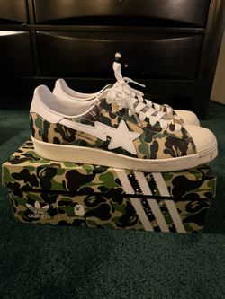 Bape X Adidas Superstar 80s Size 10