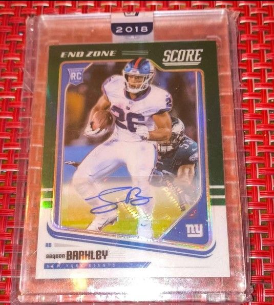 Saquon Barkley 2018 Honors Score Update Rookie Auto #'d/6 Very Rare Still Sealed By Panini