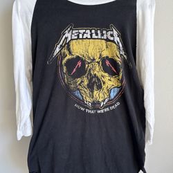 Metallica 2018 World Wired Tour Concert T Shirt Now That Were Dead Size Large