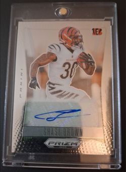 Chase Brown 2024 Panini Prizm Deca Football Autograph #S-CBN Bengals