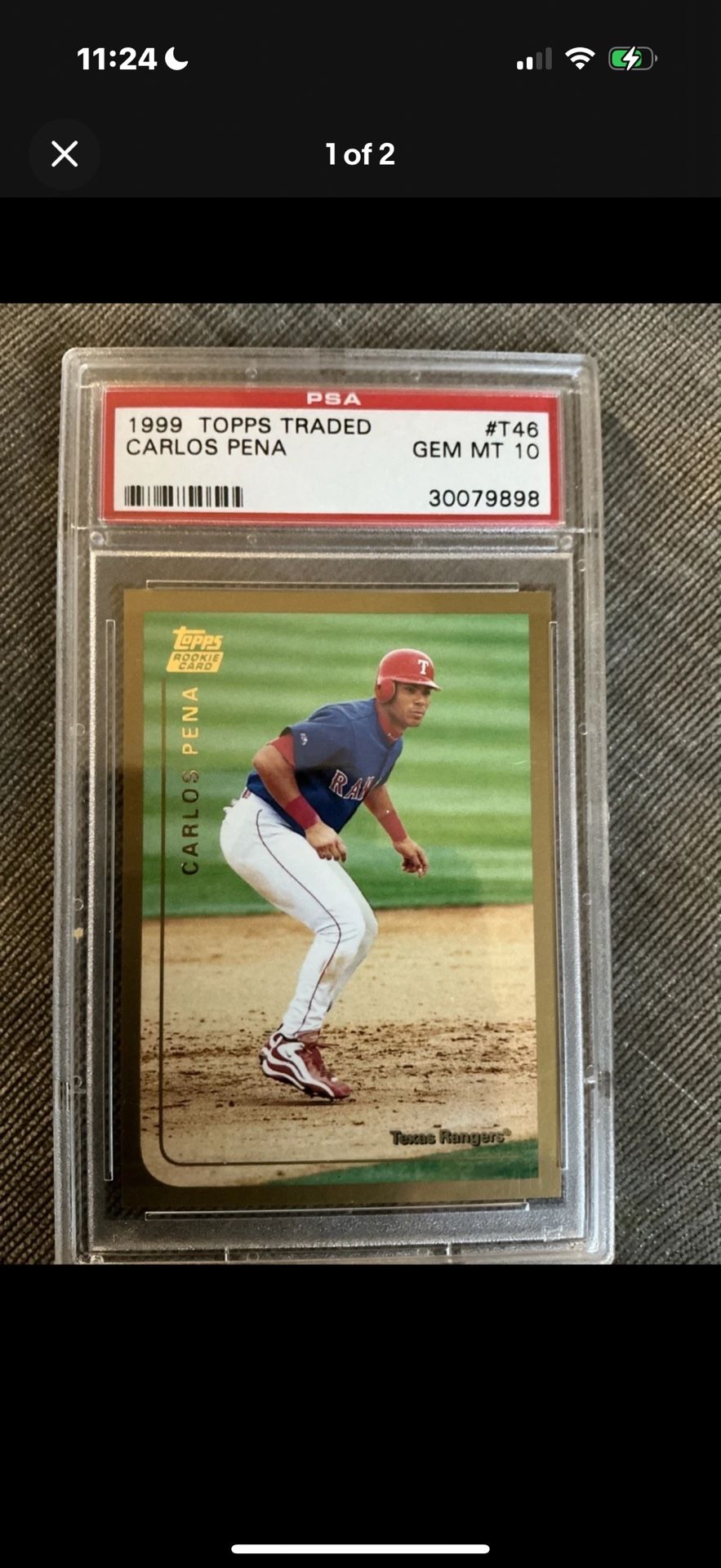 1999 Topps Traded - Carlos Pena #T46 (RC) PSA 10 Gem Mint Rookie Card