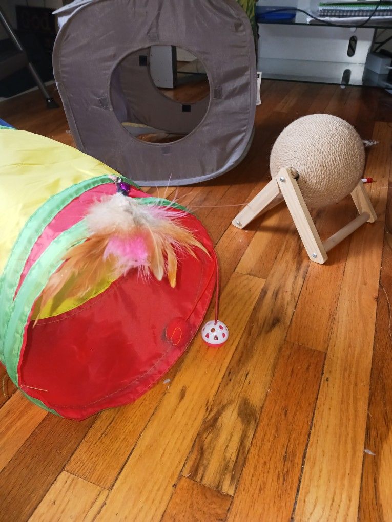 9 Piece Lot Of Cat Stuff