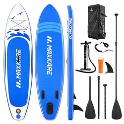 10Ft Inflatable Stand Up Paddle Board W/ Stand-up Paddle Board Accessories Backpack-Blue