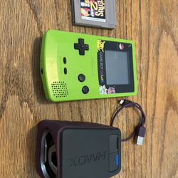 Nintendo GameBoy Color Game System With Pokémon Lens, Portable Speaker & Tetris Game