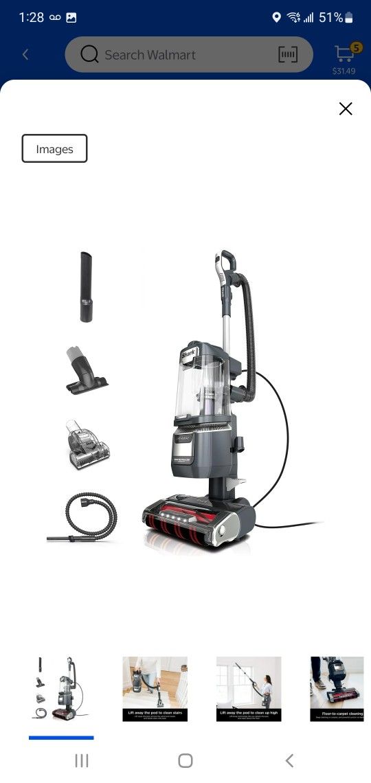 SHARK Rotator Pet Pro Lift-Away ADV Upright Vacuum Odor Neutralizer Technology (Model: LA555)