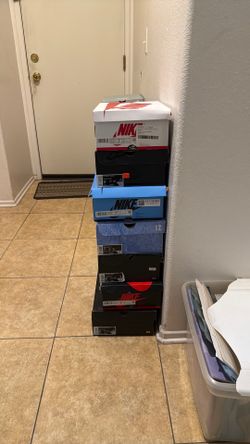 6 pairs of Jordan’s  and 1 pair of basketball  ball shoes