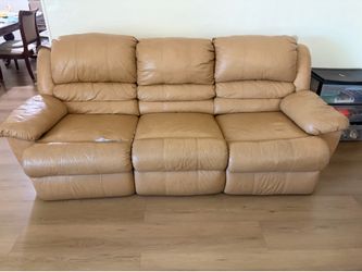 2 leather recliner couches