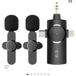 GB GEBEI 3 in 1 Clip-On Microphone for Mobile Phone/Radio/Recording/Short Video/Outdoor/Side Charging
