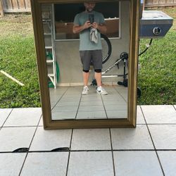Wood Framed Mirror. 