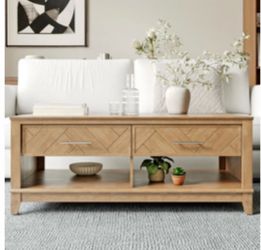 Milwood Pine brown wood coffee table