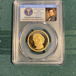2010 S Franklin Pierce Presidential Dollar Coin PCGS PR69CAM PROOF