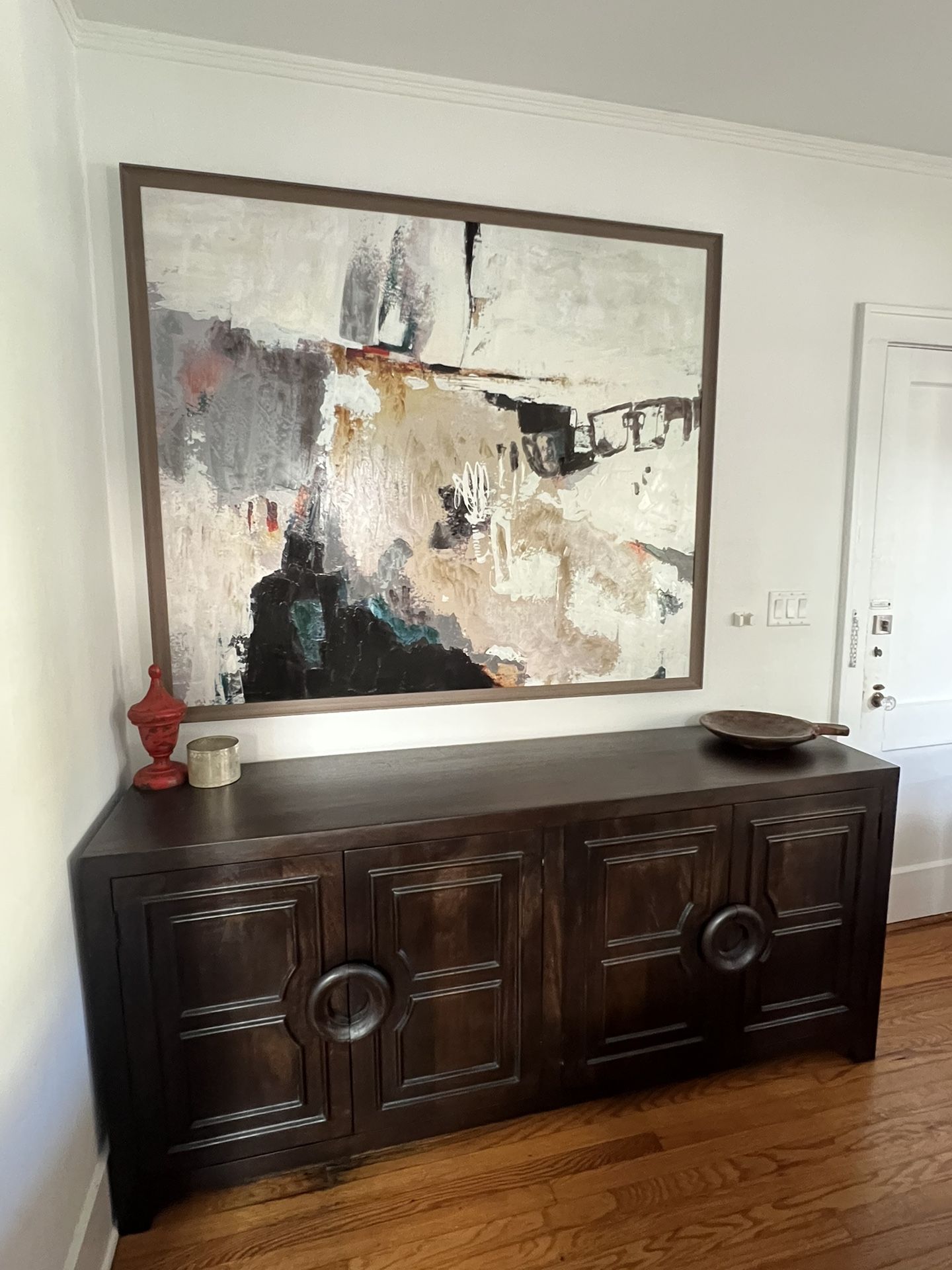 Wood Media Storage Console