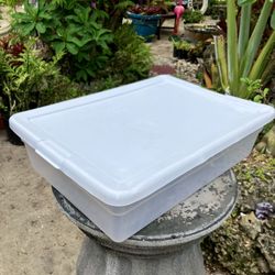 Sterilite Clear Storage Container with Lid, 28 Quart- $3 each