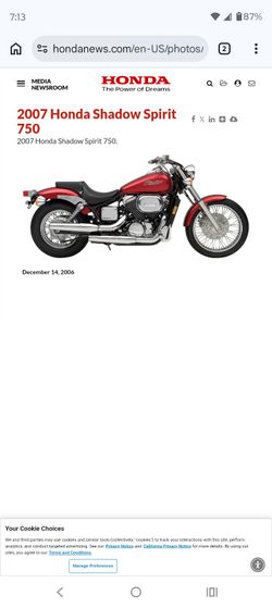 2007 Honda Shadow spirit 750