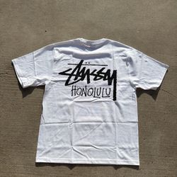 NWT STUSSY HONOLULU Chapter Tee Limited White T-SHIRT Medium