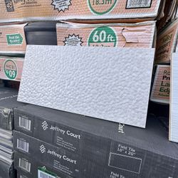 10in x 20in Glossy Textured Ceramic Wall Tile (10.76 sq. ft. Per Case / 30+ Cases Available) 