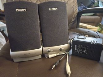 Vintage Philips MMS140S Multimedia Computer Speakers